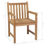 vidaXL Ensemble à manger d'extérieur 5Pièces Bois solide de teck