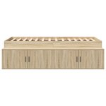 vidaXL Cadre de lit Chêne Sonoma 90x190 cm