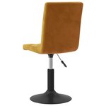 vidaXL Chaises pivotantes à manger lot de 4 marron velours