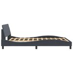 vidaXL Cadre de lit sans matelas gris foncé 140x200 cm velours