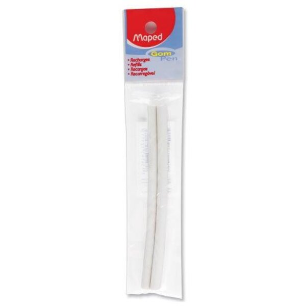 Lot de 2 gommes de recharge pour crayon à gomme Gom-Pen blanc MAPED