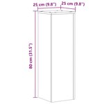 vidaXL Supports pour plantes 2 Pièces vieux bois bois d'ingénierie