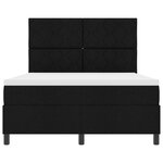 vidaXL Lit à ressorts avec Matelas & LED Noir 140x190 cm Tissu