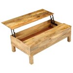 vidaXL Table basse Bois de manguier massif 110 x 55 x 35 cm