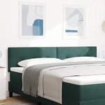 Tête de lit vidaXL Boutons capitonnés Vert foncé 180 cm Velours