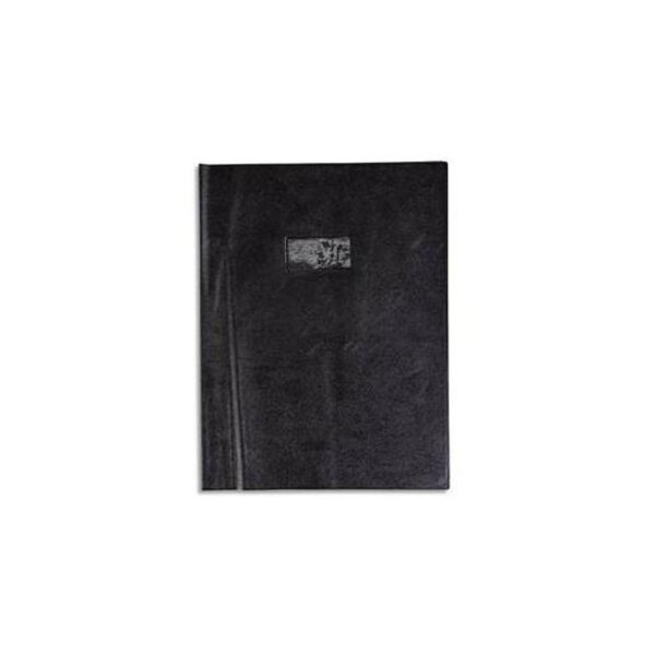 Protège-cahier Grain Cuir 20/100ème 17x22 noir CALLIGRAPHE