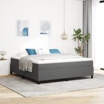 Lit Box Spring vidaXL Gris clair Super King en tissu en velours côtelé