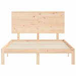 vidaXL Cadre de lit avec tête de lit 120x200 cm bois massif