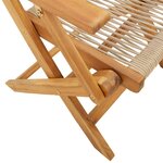 vidaXL Ensemble à manger de jardin 7Pièces beige polypropylène et bois