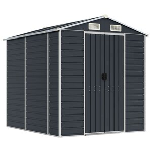 vidaXL Abri de jardin anthracite 191x215x198 cm acier galvanisé