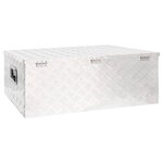 vidaXL Boîte de rangement Argenté 100x55x37 cm Aluminium