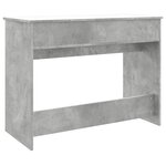 vidaXL Coiffeuse avec miroir gris béton 100x45x76 cm