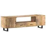vidaXL Meuble TV 160x30x45 cm Bois massif de manguier
