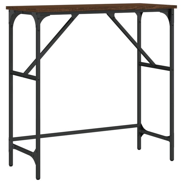 vidaXL Table console chêne marron 75x32x75 cm bois d'ingénierie