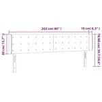 vidaXL Tête de lit à LED Blanc 203x16x78/88 cm Similicuir