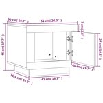 vidaXL Table basse chêne sonoma 51x50x45 cm bois d'ingénierie
