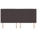 vidaXL Tête de lit Design Lignes Marron Foncé 200 cm Tissu