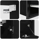 Ensemble de meubles de salle de bain 5 pièces en chêne noir en bois composite
