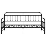 Cadre de lit daybed vidaXL avec lit gigogne Noir 90x190 cm en acier