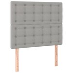 vidaXL Têtes de lit 2 Pièces Gris clair 100x5x78/88 cm Tissu