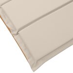 Chaises longues vidaXL avec coussins 2 Pièces crème en bois d'acacia résistant