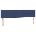 vidaXL Sommier à lattes de lit avec matelas LED Bleu 180x200 cm Tissu
