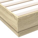 vidaXL Cadre de lit avec LED sans matelas chêne sonoma 150x200 cm