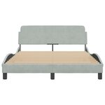 vidaXL Cadre de lit sans matelas gris clair 140x190 cm velours