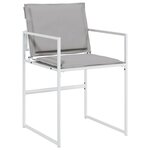 vidaXL Ensemble à manger de jardin avec coussins 17Pièces blanc textilène