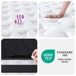vidaXL Matelas à ressorts ensachés moyen 90x200 cm
