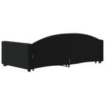 vidaXL Lit de jour avec gigogne sans matelas noir 100x200 cm