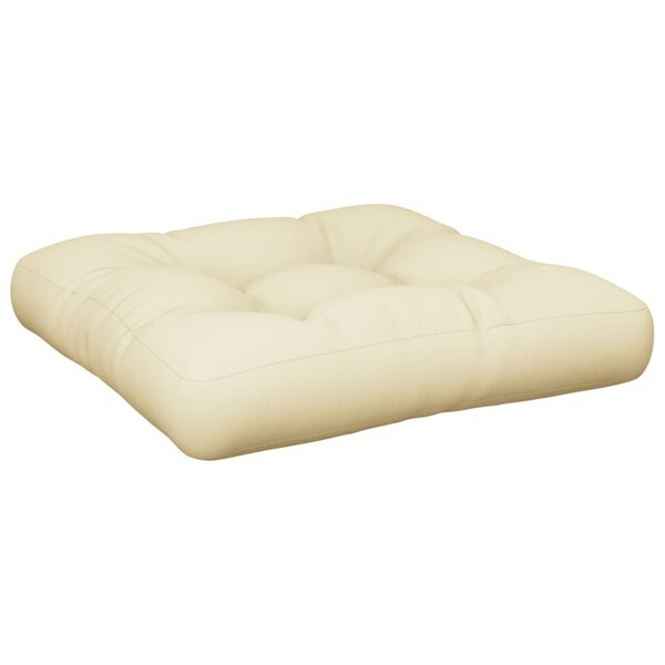 vidaXL Coussin de palette crème 60x60x12 cm tissu