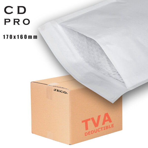 Lot de 100 Enveloppes à bulles blanches CD 170×160