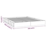 vidaXL Cadre de lit 180x200 cm Super King Bois massif