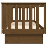 vidaXL Lit de jour sans matelas marron miel 75x190 cm bois pin massif