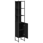 vidaXL Armoire de salle de bain noir 33x33x185 5 cm bois d'ingénierie