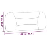 vidaXL Coussin de tête de lit cappuccino 100 cm similicuir