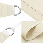 vidaXL Voile de parasol tissu oxford carré 4x4 m crème