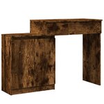 vidaXL Coiffeuse avec LED chêne fumé 115x37x110 5 cm