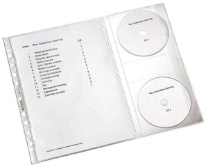 Sachet de 5 Pochettes perforée avec rabat CD A4 PP 0,12 mm LEITZ