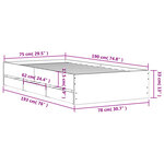 vidaXL Cadre de lit avec tiroirs sans matelas blanc 75x190 cm