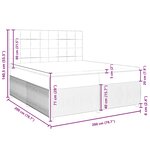 vidaXL Sommier à lattes de lit avec matelas Marron foncé 200x200 cm