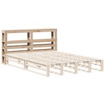 vidaXL Tête de lit avec étagères 120 cm bois massif de pin