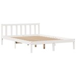 vidaXL Cadre de lit sans matelas blanc 150x200 cm bois de pin massif