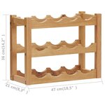 vidaXL Casier à bouteilles 12 bouteilles 47x21x36 cm Bois de chêne