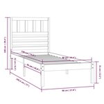 vidaXL Cadre de lit sans matelas 90x190 cm bois de pin massif