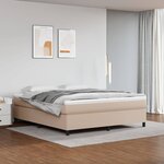 vidaXL Sommier à lattes de lit avec matelas Cappuccino 180x200 cm