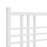 vidaXL Cadre de lit métal avec tête de lit/pied de lit blanc 107x203cm