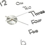 vidaXL Horloge murale 3D Design moderne Argenté 100 cm XXL