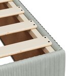 vidaXL Sommier à lattes de lit et matelas Gris clair 90x200 cm Velours